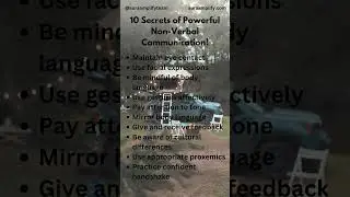 10 Secrets of Powerful Non-Verbal Communication! #BodyLanguageTips #NonVerbalCues #trending