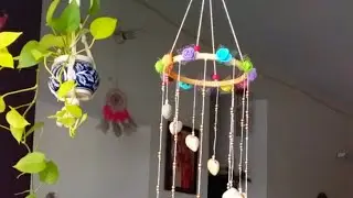Seashell Windchime | Seashell Craft Ideas | Homemade Seashell Crafts | Home decorating ideas #shorts