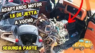 C&oacute;mo ADAPTAR un motor 1.8 a un VOCHO | vocho con motor de Jetta Mk2, Fusca motor AP pointer agua pt2