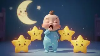 🎵 Bedtime Lullaby with Stars | kids nursery rhymes | Baby Song, Soothing Sleep Cartoon 🌟🛌