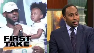 Stephen A. Smith Reacts To LeBron James' Perceived Swipe At President Trump | First Take | ESPN