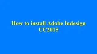 Adobe Indesign cc2015
