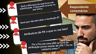 Atribuição de aulas 2026: Diferenças de aulas, PA, mudança de URE e demais temas.