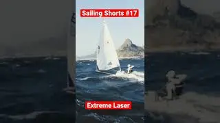 Extreme Laser Sailing in over 35knots ⛵️ #shorts