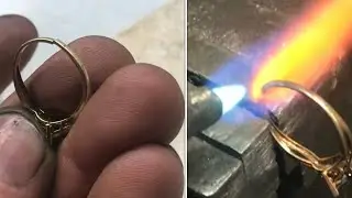 fixing a broken GOLD RING (welding gold)