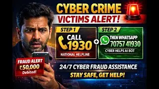 Cyber Crime Victims Alert 🚨 First Call 1930 | Then WhatsApp 7075741930 | Cyber Helps AI BOT