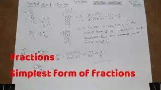 Simplest form of Fractions-Fractions-6th class/ncert