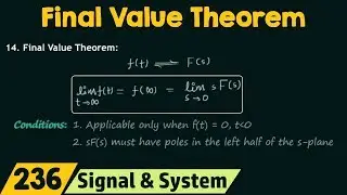 Final Value Theorem