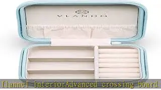 Vlando Small Travel Jewelry Box Organizer Display Case for Girls Women Gift Rings Earrings Necklace