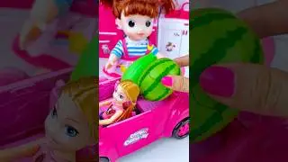 Minnie Mouse Eating Watermelon Set Toy, Satisfying Unboxing Miniature Kitchen Playset ASMR Videos
