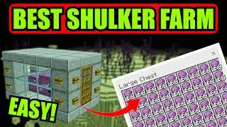 EASIEST AUTOMATIC SHULKER FARM TUTORIAL In Minecraft Bedrock Edition