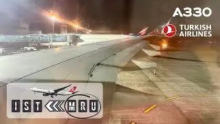 Turkish Airlines takeoff from Mauritius airport (MRU) | Airbus A330-300