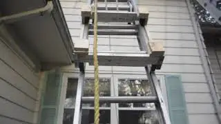 Roof Shingle Hoist On Ladder 2.0 - lift from top (or bottom)