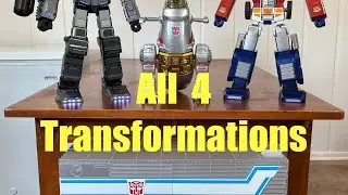 Robosen Transformers Flagship Optimus Prime, Trailer, Grimlock & Megatron Transformations