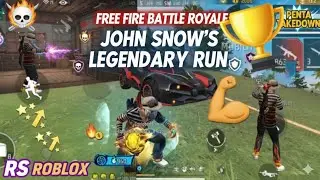 FREE FIRE BATTLE ROYALE | JOHN SNOW'S LEGENDARY RUN 🔥 PENTA TAKEDOWN! 💪