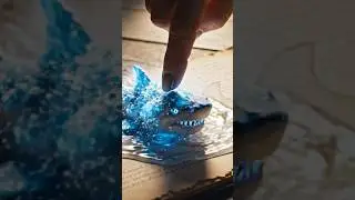 The fierce Frostborn shark has a transparent tail and wings. #frostborn #shark #mutation #shortvideo