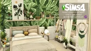 Plant Lover Apartment | The Sims 4 | Stop Motion | No CC | Bathroom Clutter Kit 🧻
