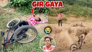 Stunt Karte Hue Gir Gaya 😭 || Cycle Off-Roading Crash 🤕 || Wheelie Crash 
