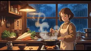 Living Alone in a Tiny Japanese Home 🌧️ Cooking Warm Soup on a Rainy Night | Cozy Ghibli Style ASMR