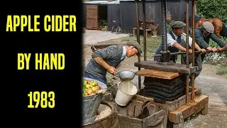 Epic 1983 Footage  Watch How Farmers Pressed Apple Cider by Hand!