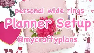 Planner Setup | Personal Wide Rings | Pink & Rose Gold