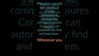 Composer dump-autoload explained