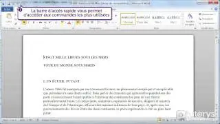 Comment utiliser le ruban et la barre d'accès rapide avec Word 2010 ?