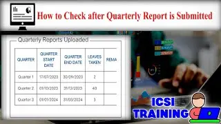 Check Your Quarterly Return for ICSI Long-Term Training | Approved or Not | Step-by-Step Guide