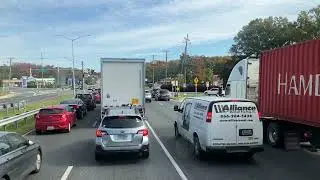 Thomas J. Hatem Bridge Perryville  MD-40 Maryland with real truck horn