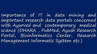 Importance of IT in data mining and important research data portals
