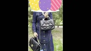 Chanel Authentic 19bag 19 Flap bag Medium VS Small