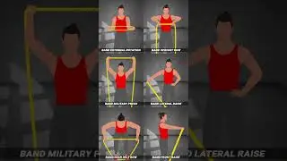 Resistance Band Shoulders Exercises for Home Workout🔥 Save and use💪 #animation #fitness #gym #lottie