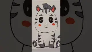 🥰😍Cute Zebra🦓 Drawing✨#zebra#drawing#animaldrawing#shorts#viral#trending#yt
