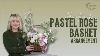 How to Design a Pastel Rose Basket 🌸 DIY Asymmetrical Arrangement in Pastel Colours