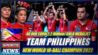 TEAM PHILIPPINES | NEW WORLD CHAMPION - PREDATOR WORLD TEAM 10-BALL OPEN 2022 - SPORTS UPDATE