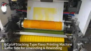 6-Color Vertical Flexo Printing Machine (Same Side for Unwinding & Rewinding )