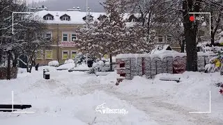 Ustrzyki Dolne w zimowej szacie