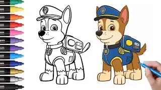 Rubble and Ryder Paw Patrol Drawing, Painting & Coloring For Kids and Toddlers_ Child Art