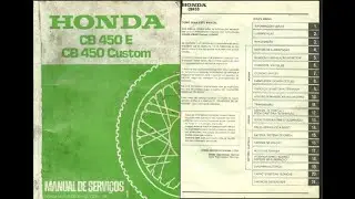 Honda CB450 E, CB450 Custom (1983) Service Workshop Repair Manual Download PDF