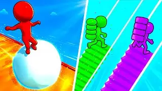 Snow Race 3D vs Bridge Race ❄️🌉 Max Level Gameplay Walkthrough Android iOS Update 9FX4