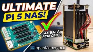 NAS на базе Raspberry Pi 5: Radxa Penta HAT + сборка на 4 отсека с OpenMediaVault
