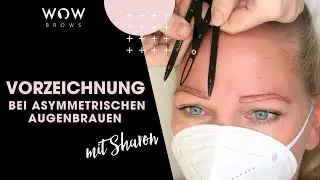 Vorzeichnung  bei unsymmetrischen Augenbrauen