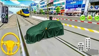 Ultimate Driving Test: Can You Survive the Railway 🚂 Tracks? Green Car 🚗 Parking The #GamingMoments