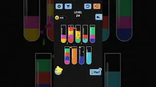 Water color sort level 24 Gameplay
