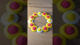 Simple Rangoli | Satisfying Rangoli | Easy Rangoli Tips and Tricks|ASMR#rangoli#satisfying#asmr