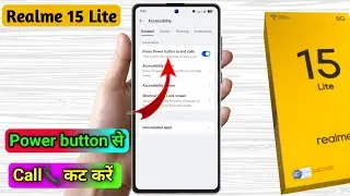 how to realme 15 lite power button to end call | realme 15 lite power button settings