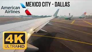 Windy Takeoff from Hazy Mexico City | American Airlines |Boeing 737-800| Mexico City - Dallas, Texas