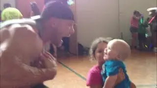 Making Preston Smile at the YMCA with the Muscle Monkey Dance! | Tiger Fitness