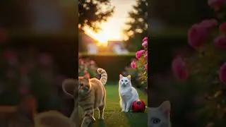 The red ball doesn't like the orange cat 😅😂 Watch the hilarious chase