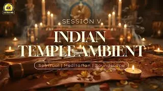 Indian Temple Ambient 🌺 4K · Spiritual Meditation Soundscape · Session V